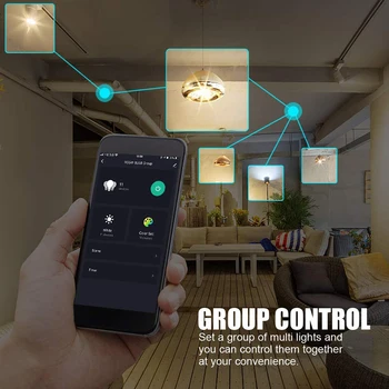 Regulējamas E27 RGB Režīmi LED Smart Spuldzes Bluetooth Burvju Lampu Smart Lampas B22 Kontroles Piemēro WiFi Spuldzēm Saderīgs ar Google Home
