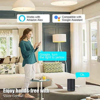 Regulējamas E27 RGB Režīmi LED Smart Spuldzes Bluetooth Burvju Lampu Smart Lampas B22 Kontroles Piemēro WiFi Spuldzēm Saderīgs ar Google Home