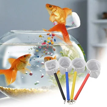 Regulējams Apaļas 3D Akvārija Zivju Tvertnes Nozvejas Neto Nerūsējošā Tērauda Mini Stienis Zvejas Āra Kārta Kabatas Garneļu Zvejas Tīkli