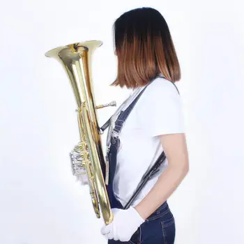 Regulējams Mīksts Ādas Tuba Siksna Saksofonu Plecu Siksnu par Woodwinds Misiņa Mūzikas Instrumenti Woodwinds Piederumi
