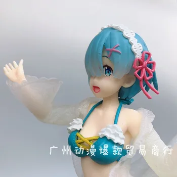 Rem Anime no Jauna Dzīve citā pasaulē no nulles Rem Peldkostīmu Ver PVC Rīcības Attēls Statuetes Kolekciju Modelis Rotaļlietas, Dāvanu