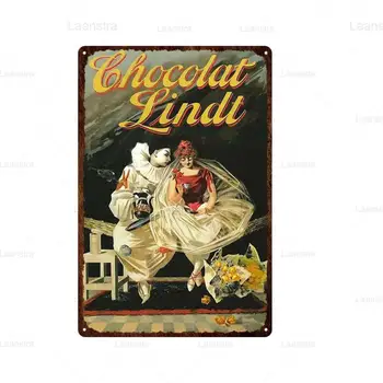 Retro Alvas Plāksnes Šveice Šokolāde Milka Suchard Lindt Bērniem Glezna Konfektes Sienas Mākslas Apdare Dzelzs Lokšņu Metāla Dzelzs Taa