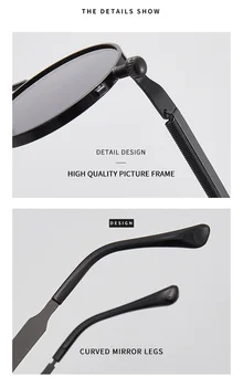Retro Apaļas Saulesbrilles Vīriešiem, Sievietēm Zīmola Dizainere Punk Stila Pretvēja Metāla Rāmis Vintage Saules Brilles Oculos De Sol