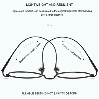 Retro Metāla Rāmja Brilles Augstas Kvalitātes Sakausējuma Kārtu Skaidrs, Lēcas, Brilles, Optikas Vīrieši Sievietes Viltus Briļļu Rāmji, Brilles + Dāvanas