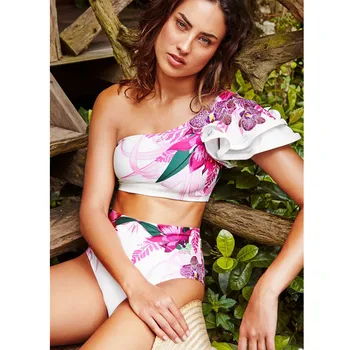 Retro Viena Pleca, Peldkostīms Savirmot Bikini Brazilian Bikini Komplekts Ar Augstu Vidukli, Peldēšanai Piemērots Peldkostīms, Vasaras Beachwear Sieviete