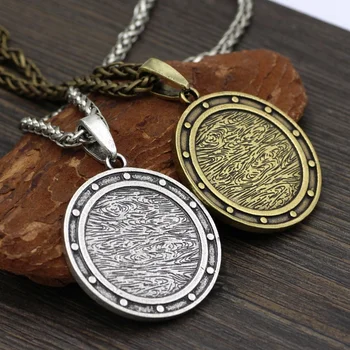 Retro Ziemeļvalstīm Odin Rune Amuletu Kompass, Kaklarota, Kulons Vīriešu Augstas Kvalitātes Metāla Amuletu Rotaslietas