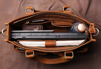 Retro ādas vīriešu somiņa šķērsgriezuma portfelis, ādas datoru soma, rokasgrāmata messenger bag crazy horse ādas plecu somas