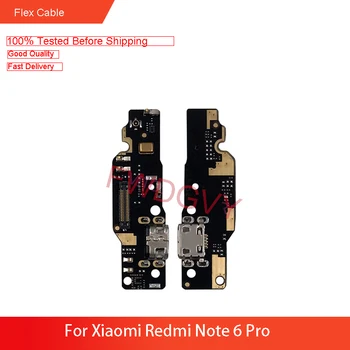 Rezerves Xiaomi Redmi 6. Piezīme Pro USB Lādētāja (Dock Savienojumu Uzlāde Flex Kabelis Remonts, Rezerves Daļas, Tests, QC,