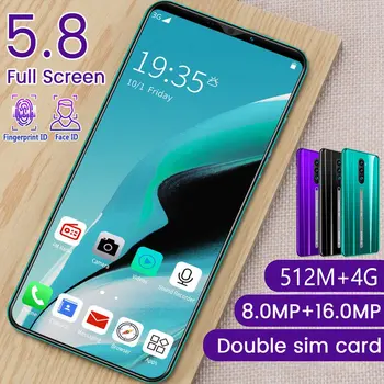 Rino3 Pro Ūdens Piliens Ekrāna Viedtālrunis Mobilo Telefonu Atdzist Formas Modes 5.8 Collu Ekrāna Android Tālrunis Ciets Purpura Krāsu