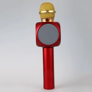 Rokas Mikrofons WS1816 Bezvadu Bluetooth Mikrofons KTV Karaoke Mikrofons, Skaļrunis USB LED Gaismas krāsa sarkana