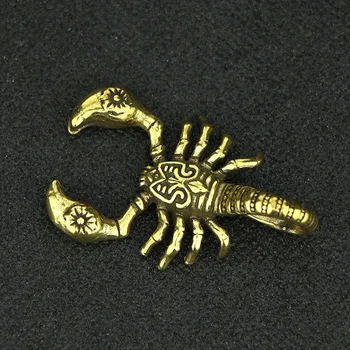 Roku Darbs Cietā Vara Scorpion Dekoratīvi Metāla Galda Dekori Retro Animial Amatniecības Skaitļi Radošo Scorpion Skulptūru 2020 Jaunas