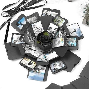 Roku darbs Pārsteigums Puses Love Explosion Box Dāvanu Draudzenei Jubileju Albums DIY Foto Albuma dzimšanas diena Ziemassvētku Dāvanu