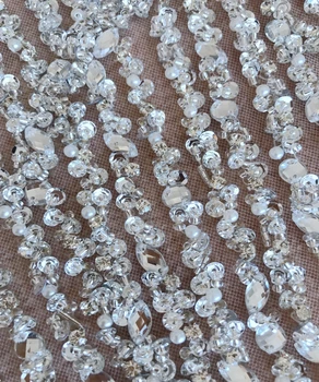 Roku darbs rhinestones vizuļi krelles aplikācijas piešūt apdares ielāpus kāzu kleita