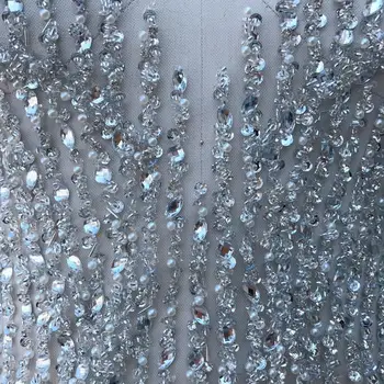 Roku darbs rhinestones vizuļi krelles aplikācijas piešūt apdares ielāpus kāzu kleita