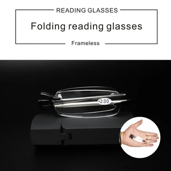 Rolipp Locīšanas Lasīšanas Brilles Vīriešiem Ar Lietu Magnētisko Lodziņā Presbyopic Brilles Bez Apmales Brilles Rāmis
