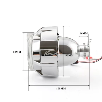 Ronan 2.0 moto H1 bi xenon dubultā led angel eyes viens komplekts vanšu H4, H7 adapteris auto lukturu izmantot H1 spuldze pārbūvēt
