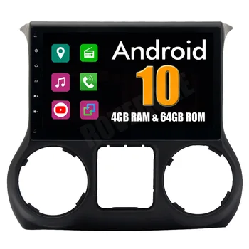 RoverOne Android 10 Octa Core Automašīnas Radio, GPS Jeep Wrangler 2011. - 2016. Gada Multimediju Atskaņotājs, Stereo Bluetooth Galvas Vienības, NE DVD