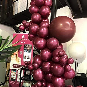 Rozā Rožu Zelta Bordo Baloni Vainags Arku Komplekts Konfeti Balon Dzimšanas Dienu, Bērnu Dušas Kāzu Jubilejas Partijas Apdare
