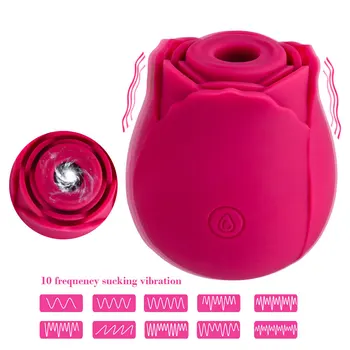 Rožu Ziedu Nepieredzējis Vibrators Sievietēm Clit Sūcējs Maksts Klitora Stimulēšanai Erotiska Seksa Rotaļlietas, Pieaugušo Masturbator Dzelksnis