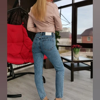 Rudens Augstas Starām. Jeans Sieviešu Modes Bikses Zilā Taisnu Kāju Bikses Boyfriend Jeans Sieviete Vintage Streetwear Džinsa Džinsi