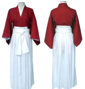 Rurouni Kenshin Himura Kenshin Vienotu Auduma Cosplay Tērpu Halloween