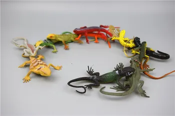 Rāpuļu Ķirzaka modeļi skaitļi figūriņas uzstādīt rotaļlietas mazas plastmasas Imitācijas monster Hameleons kukaiņu Lelle Dāvanu Bērniem