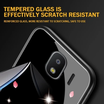 Rūdīta Stikla Case For Samsung S9 S10 S8 S20 S21 Piezīme 9 10 Lite 20 Ultra J4 Plus J5 Pro J6 Triecienizturīgs Vāks Tulpes Ziedu Lietā