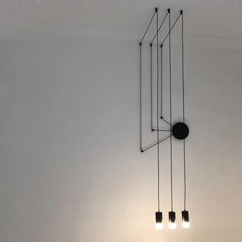 Rūpniecības Čuguna Mākslas DIY Daudzpunktu Kulons Lampa ar 5W G9 LED Spuldze Dzīvojamā Istaba, Bārs Dekoratīvās Karājas Apgaismojums