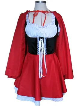 S-6XL Karstā Pārdošanas Sexy Little Red Riding Hood Kostīms Mazu Sarkanu Vāciņu Sexy Halloween Tērpi Sievietēm cosplay Puse Kleita