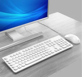 S500 Tastatūras Peles Combo Vadu Biroja Tastatūru, 104 Taustiņi USB Ergonomiska Rokas Balsts Tastatūras Windows PC Gamer Desktop