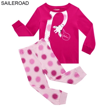 SAILEROAD Kinderen Pidžamu Dzīvnieku Žirafe Meitenes pidžamas Bērniem Sleepwear Kostīms Rudens Jauns Bērnu Bērni Naktsveļu