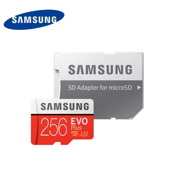 SAMSUNG EVO PLUS Atmiņas Karte 64GB U1 MicroSDHC/SDXC 128GB 512 gb un 256 gb U3 Pakāpes C10 UHS-I TF SD Kartes Action camera