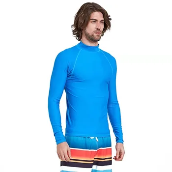 SBART garām Piedurknēm Vīriešu Peldbikses UV Kreklu, lai Cilvēks Likra Sērfošanu Krekli Plus Lieluma Izsitumi Aizsargs Peldēšana Rashguard Peldēt Augšā