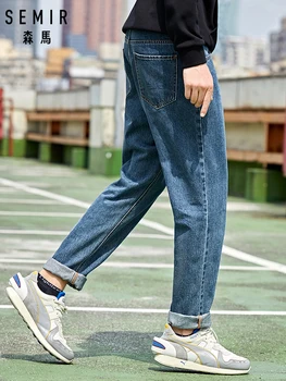 SEMIR Džinsa džinsi vīriešu 2021. gada pavasarī jaunu mīksti kokvilnas džinsi cilvēks rudens konusveida bikses tendence mīkstu kokvilnas iela-vēja