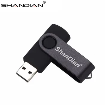 SHANDIAN wholesal emetal USB 2.0 Flash drive USB Flash Diska Micro karti, atmiņas karti, Telefona U Diska pendrive 4GB/16GB/32GB/64GB