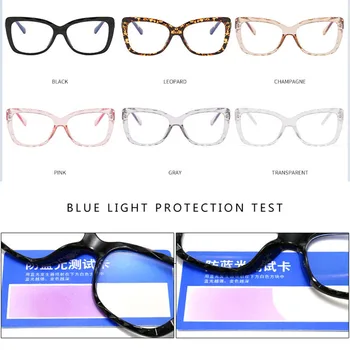 SHAUNA Anti Zilā Gaisma Sievietēm, Kaķu Acu Brilles Rāmji Pavasara Viru Modes Dimanta Iedaļu Optiskais Rāmis