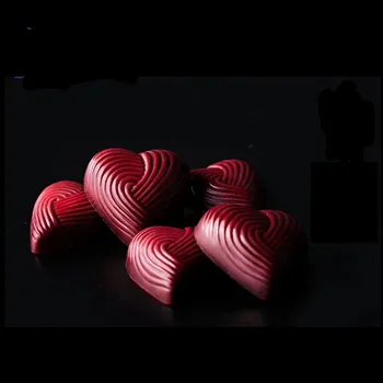 SHENHONG Valentīna Sirds Šokolādes Pelējuma Polikarbonāta Cepšanas Veidnes 3D Caurvij Mīlestība Šokolādes Pelējuma Konfektes Pelējuma Cepšanas Rīki