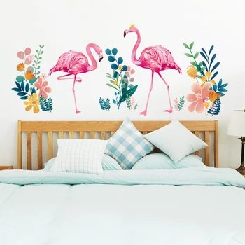 [SHIJUEHEZI] Flamingo Dzīvniekiem, Sienas Uzlīmes DIY Koku Lapas Sienas Uzlīmes Bērniem, Guļamistaba, viesistaba, Bērnistaba Mājas Apdare
