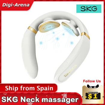 SKG Elektrisko Kakla Massager K6 Massager Impulsa Mazinātu Sāpes, Skaņas Uzvedni, 4 Režīmi Veselības Aprūpes Atpūta Mašīna