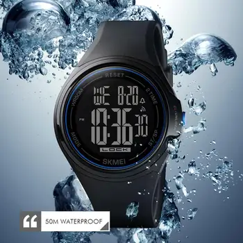 SKMEI 1602 Touch Screen Digital Vīriešiem Skatīties Ūdensdrošs LED Gaismas Modinātājs Kritums-Izturīgs Sporta Pulksteņi montre homme