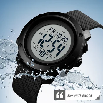 SKMEI Top Luksusa Sporta Pulksteņi Vīriešu Ūdensnecaurlaidīgs LED Digitālo Skatīties Modes Gadījuma Vīriešu rokas pulksteņi Pulkstenis Relogio Masculino