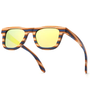 SKYDOVE Laukumā Krāsu Koka Bambusa Saulesbrilles Sieviete Koka Sieviešu Polarizētās Saulesbrilles 2020 Sporta Polarizētās Saulesbrilles Vīriešiem