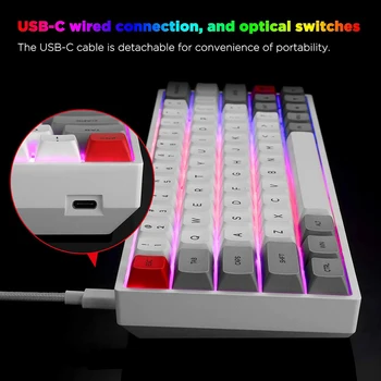 SKYLOONG SK64 Karstā Pārnese Mehāniskā Tastatūra Ar RGB Backlit Bezvadu Bluetooth Spēļu Tastatūra, ABS Keycaps Win/Mac GK64