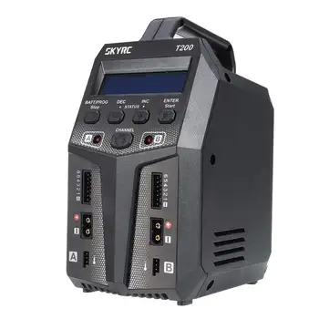 SKYRC T200 T100 2X100W ES MUMS Akumulatora Līdzsvaru Lādētājs 12A AC/DC XT60 Pievienojiet Displeja fona Apgaismojums 1-6S Lipo/LiHV/LiFe/LiIon Akumulators