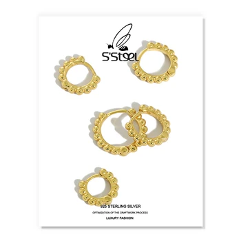 S'STEEL Ģeometriskā Stīpas Auskari Sievietēm 925 Sudraba Auskaru Minimālisma Zelta Earings Plata 925 Para Mujer Smalkas Rotaslietas