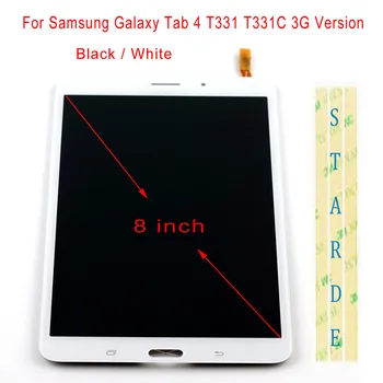 STARDE Nomaiņa LCD Samsung Galaxy Tab 4 T331 T331C SM-T331 3G Versiju, LCD Displejs, Touch Screen Digitizer Montāža