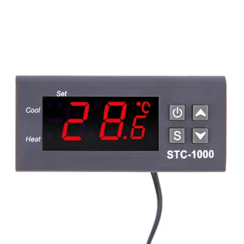 STC-1000 Digitālais Temperatūras regulators Termostats Akvāriju Inkubators Aukstuma Ķēdes Temp Laboratorijas Temperatūras Instruments