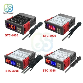STC-1000 STC-3000 STC-3008 STC-3018 LED Digitālā Temperatūras regulators Termostats Thermoregulator Inkubators 12V 24V 110V, 220V
