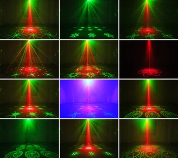 SVEŠZEMJU Tālvadības Red Green 64 Modeļus Disco Posmā Lāzera Projektoru Apgaismojuma Efektu DJ Puses Brīvdienu Kāzas, Dzimšanas dienas Gaismas Šovs