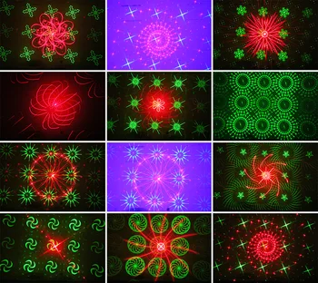 SVEŠZEMJU Tālvadības Red Green 64 Modeļus Disco Posmā Lāzera Projektoru Apgaismojuma Efektu DJ Puses Brīvdienu Kāzas, Dzimšanas dienas Gaismas Šovs
